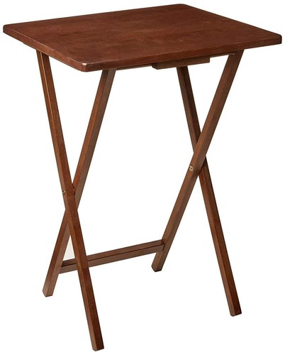 Folding snack table - folding, wooden