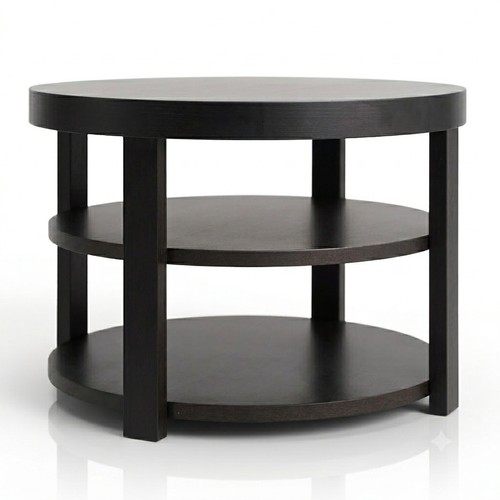 Round three tier side - round, three-tier