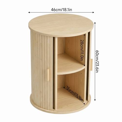 Round bedside cabinet with - cabinet,