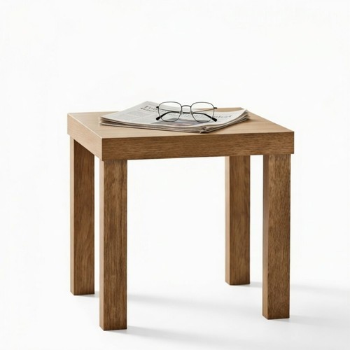 Square oak side table small - square,