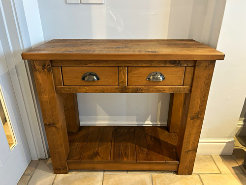 Oak rectangular side table - oak,