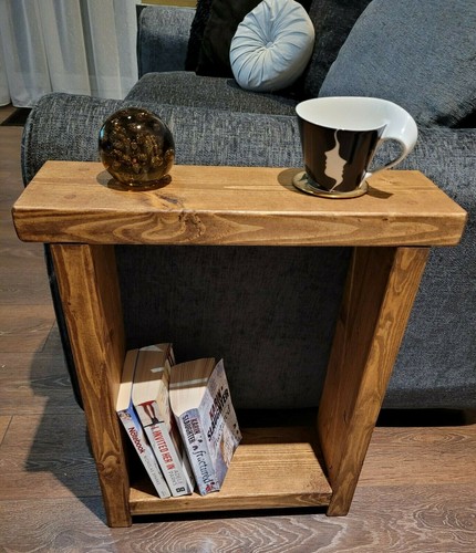 Rustic wooden end coffee - wooden,