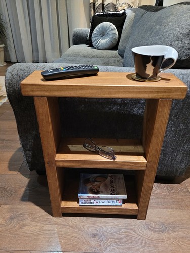 Rustic wooden end coffee - wooden,