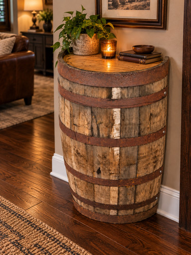 Half oak whiskey barrel - oak,
