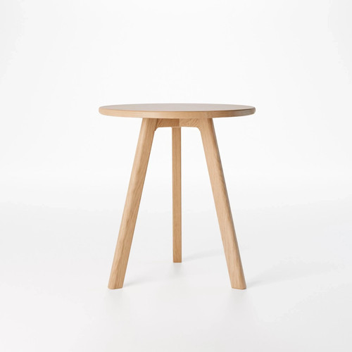 Natural oak side table - table,