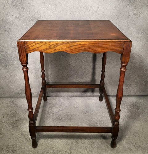Vintage oak occasional lamp - vintage,