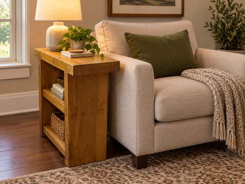 Rustic solid wood side - wood,