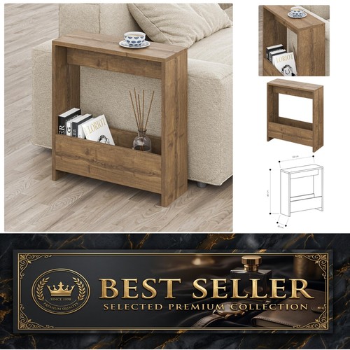 Side table with magazine rack - side,