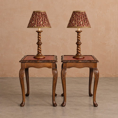 Pair chippendale style oak - pair, of