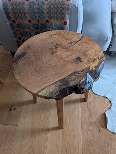 Solid oak round side - round,