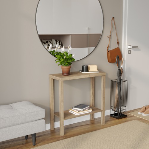 Tier wooden narrow console - 2-tier,