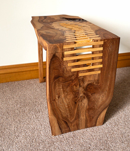 Solid elm wood - wood, waterfall