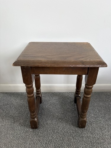 Vintage oak wooden side - wooden,