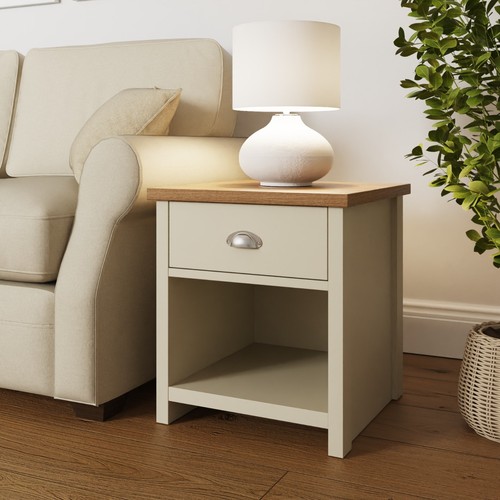 Lancaster wooden shelf oak top - wooden,