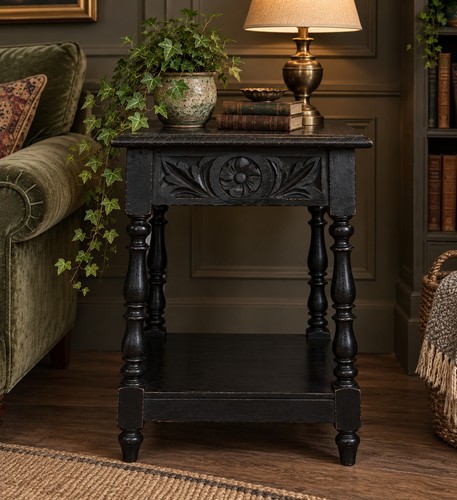 Antique ebonised oak - ebonised,