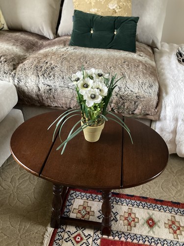 Small vintage solid oak drop - vintage,