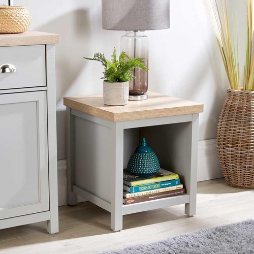 Side table coffee lamp - coffee,
