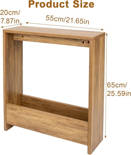 Slim side table with magazine - slim,