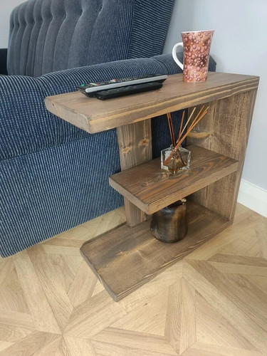 Rustic wooden shape side - rustic, e
