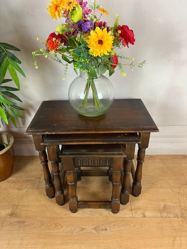 Vintage oak nest three - oak, of