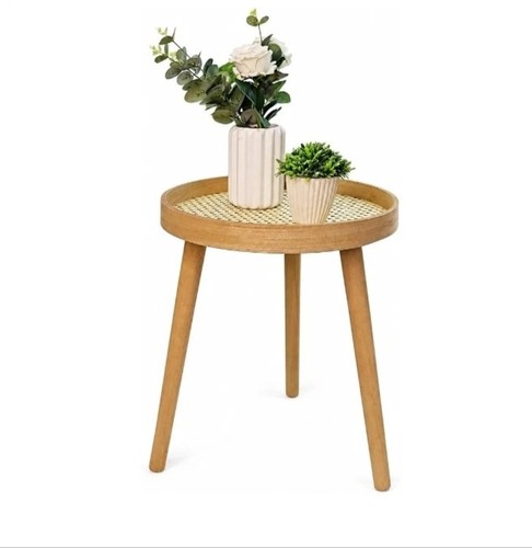 Side table natural wooden - side,